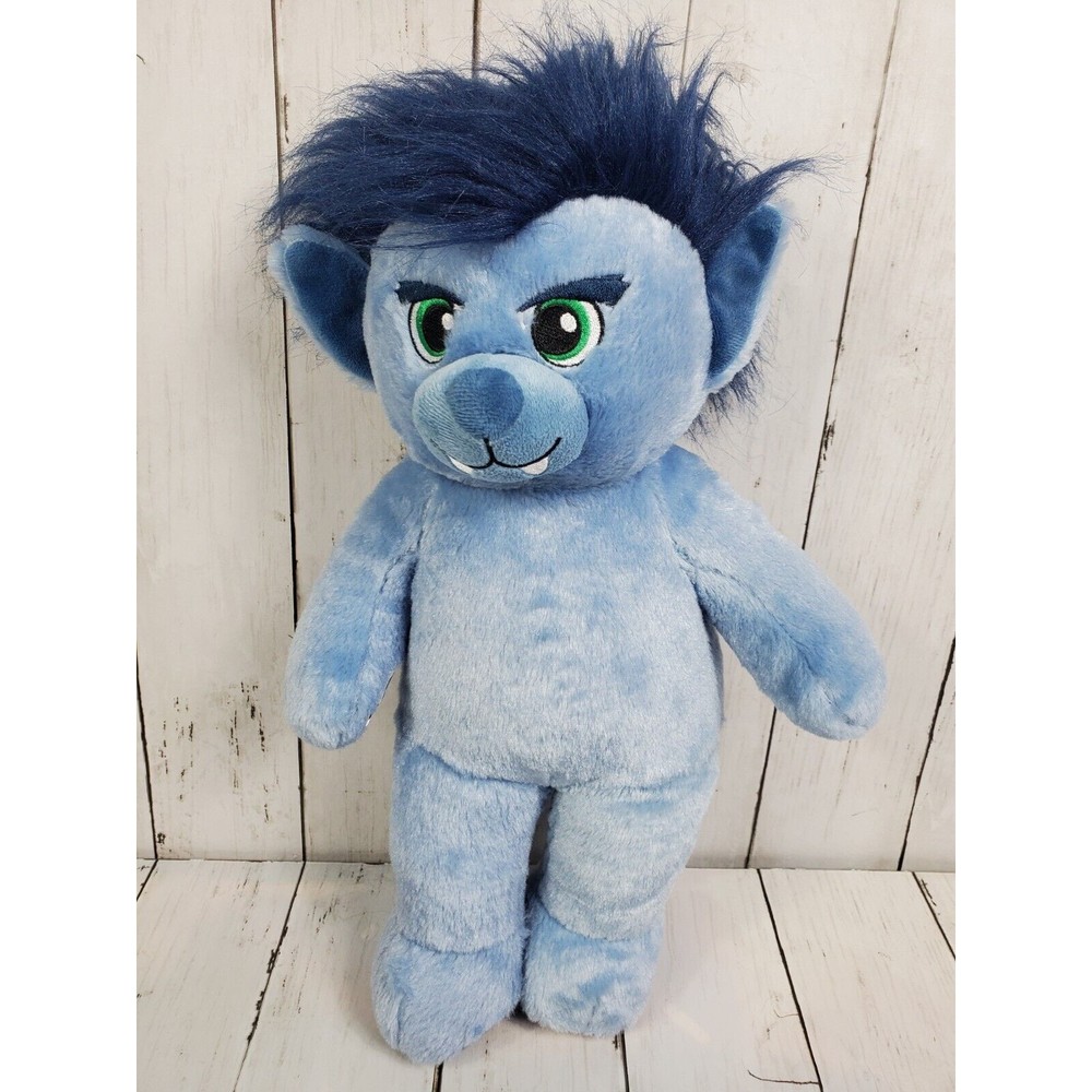 Build A Bear Vampire Teddy Blue 16" Dracula Teddy Bear Blue Hair BAB CLEAN!